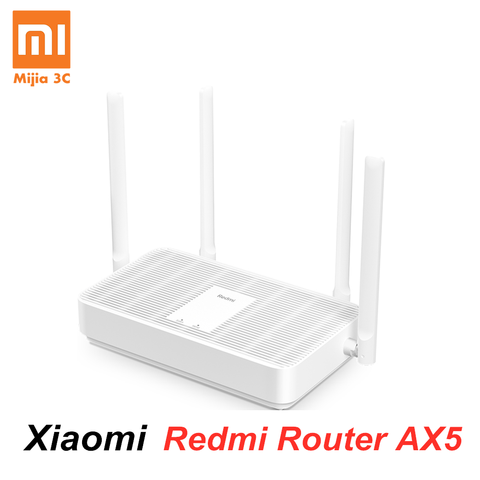 Nouveau Xiaomi Redmi routeur AX5 Wifi 6 Mesh Gigabit 2.4G/5.0GHz routeur sans fil double bande Wifi répéteur 4 antennes à Gain élevé ► Photo 1/6