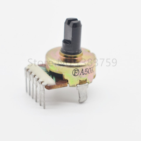 Potentiomètre double de type 161 A50K/A503, amplificateur de volume pour haut-parleur audio, 6 pieds, longueur d'arbre 10MM ► Photo 1/6