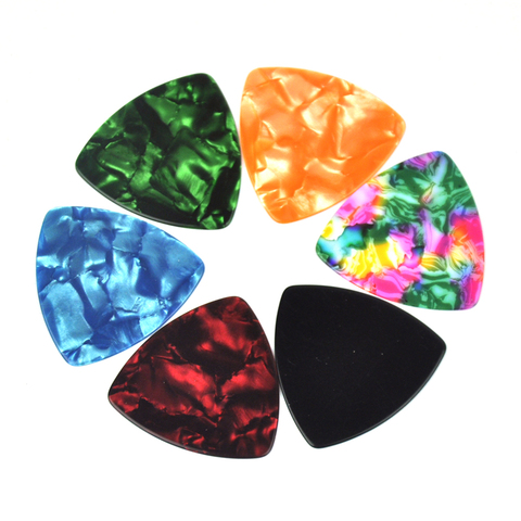 50pcs moyen 0.71mm 346 Triangle arrondi guitare médiator Plectrums blanc celluloïd ► Photo 1/6