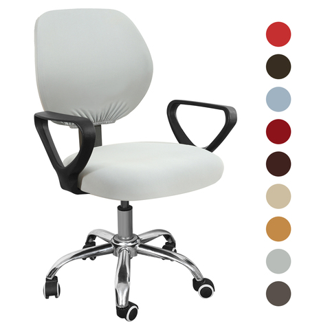 Chaise élastique couvre bureau rotatif ordinateur bureau siège chaise housse extensible housses amovibles Multi couleur pour toutes les saisons ► Photo 1/6