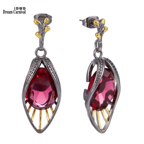 Dreamcarnaval 1989 délicat féminin rouge boucles d'oreilles pour femmes eau AAA goutte zircone vacances noël 2022 nouvel an cadeau WE3988 ► Photo 1/6