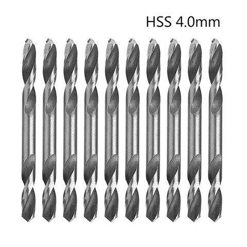 2022 nouveau 10 pièces 4mm HSS Double extrémité spirale Torsion outils de forage ensemble de forage ► Photo 1/6