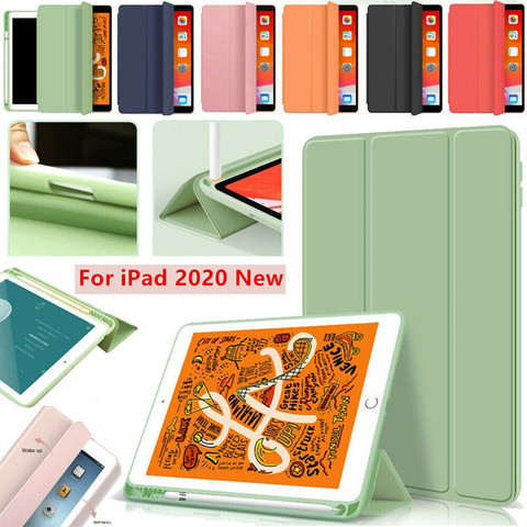 Étui pour iPad avec porte-crayon pour iPad Pro 12.9 11 10.9 2022 Air 4 1 2 Mini 5 6 9.7 7e 6e 5e 8e génération ► Photo 1/6