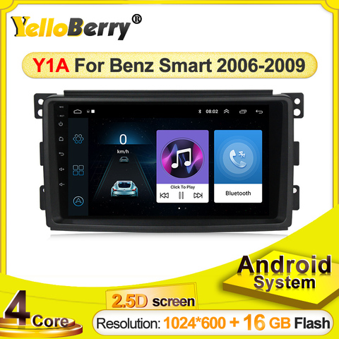 Autoradio Android pour Smart Fortwo W451 2006 ~ 2009, Navigation GPS, Carplay, Wifi, stéréo, multimédia, sans DVD, vidéo ► Photo 1/6