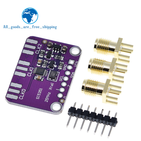 C 3V-5V CJMCU-5351 Si5351A Si5351 I2C horloge générateur de carte de rupture Module générateur de Signal horloge 8KHz-160MHz pour Arduino ► Photo 1/6