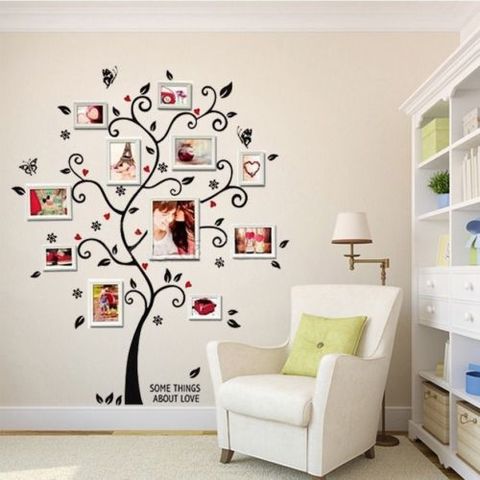 Nouveau 2022 bricolage Photo cadre Photo arbre généalogique amovible Stickers muraux vinyle Art décalque chambre maison ► Photo 1/6