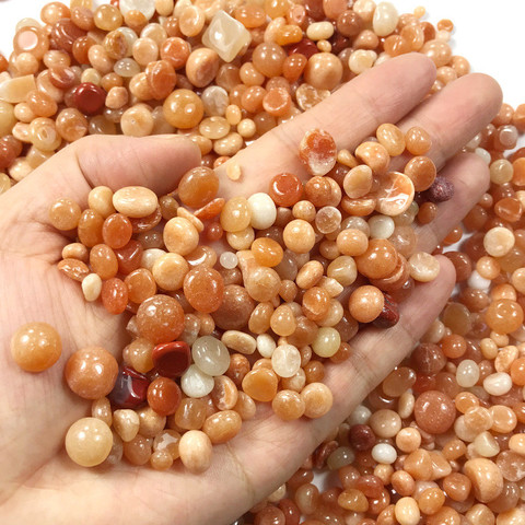 Gravier en cristal rouge naturel 100g | Décor de jardin, cristal d'aventurine, gravier en demi-cercle, cristaux de guérison, vente en gros ► Photo 1/5