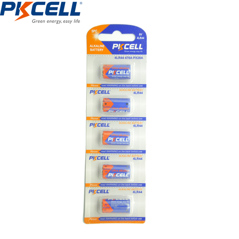 PKCELL – batterie primaire alcaline 6V 4LR44 4A76 L1325 A544 pour collier de choc d'entraînement de chien, 5 pièces ► Photo 1/3