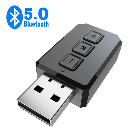 USB Bluetooth 5.0 adaptateur Dongle Mini mains libres récepteur Audio sans fil émetteur avec micro AUX RCA 3.5MM Jack stéréo pour PC TV ► Photo 1/6