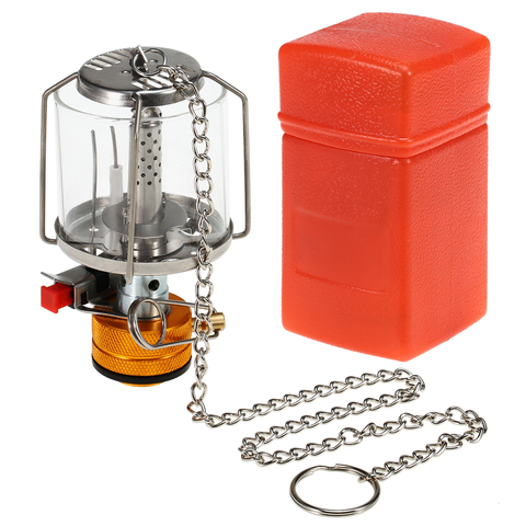 Mini lampe à gaz Portable suspendue en verre, lanterne d'extérieur, idéale pour le Camping ou une tente ► Photo 1/6