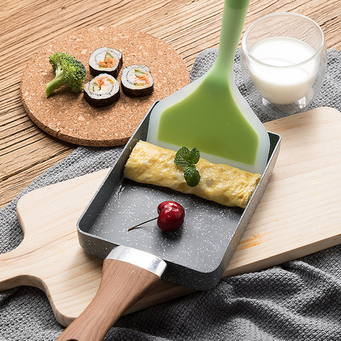 Poêle Tamagoyaki Omelette noire antiadhésive poêle à frire oeuf poêle crêpe cuisine Pot utilisation pour cuisinière à gaz ► Photo 1/6