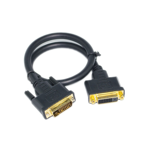 Câble de moniteur DVI DVI-D vers DVI 24 + 1 mâle vers mâle/femelle, double liaison DVI-D, pour PC HDTV Porjector 0.5M ► Photo 1/5