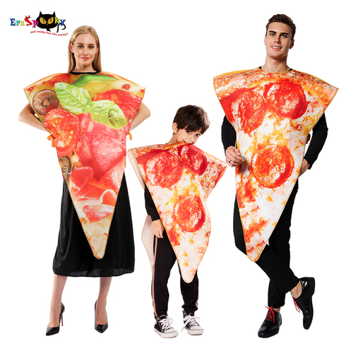 Elaspooky-Costume de Pizza, déguisement de fête de carnaval, Cosplay, pour adultes, enfants, couples Halloween, 2022 ► Photo 1/6