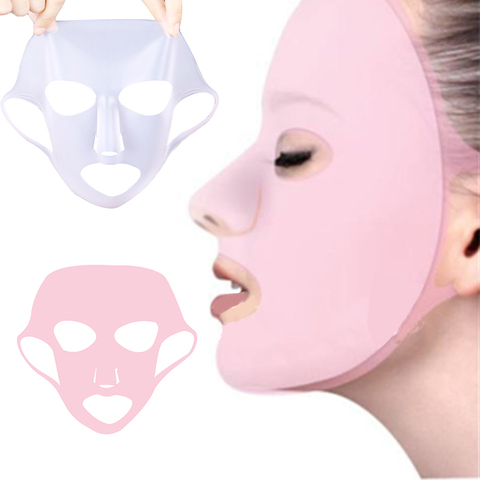 Masque facial en Silicone réutilisable pour femmes, 1 pièce, outil de soins de la peau, hydratant, fixe, oreille ► Photo 1/6