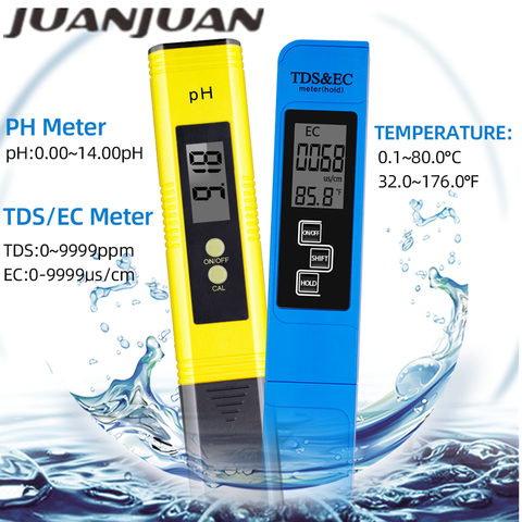 Testeur de température 3 en 1, outil de contrôle automatique de la qualité de l'eau, PH 0.0 – 14.0 PH TDS EC, 0-9000 ppm, 48% de réduction ► Photo 1/6