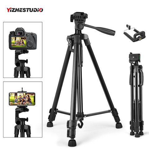 Yizhestudio – trépied d'appareil photo DSLR, support Flexible et Portable pour Gopro, iPhone, Canon, Nikon, Sony, avec Clip de téléphone et vis 140, 50-1/4 cm ► Photo 1/6