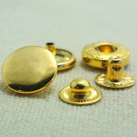 Boutons-pression en métal pour couture, cuir, vêtements artisanaux, sacs, accessoires, 50 pièces/ensemble 10 mm 12.5mm 15mm 17mm ► Photo 1/4