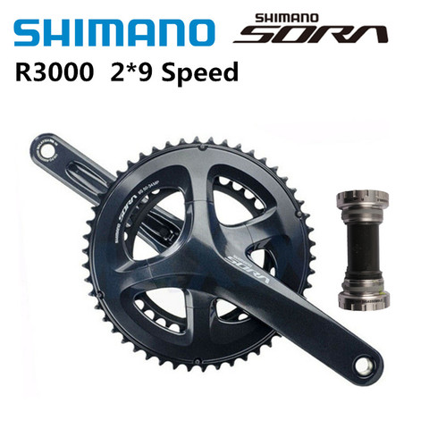 SHIMANO SORA – pédalier 2x9 rapports pour vélo de route, 170mm, 50-34T, avec support inférieur RS500, R3000 ► Photo 1/6