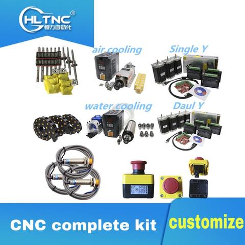 2022 Promotion 3 aixs CNC ensemble complet guide linéaire vis à billes moteur pas à pas broche câble chaîne pour CNC construire ► Photo 1/6