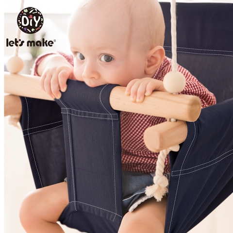 Let'S Make-chaise à bascule en coton pour bébé, jouet pour enfants de maternelle, extérieur et intérieur, panier de plage, chaise à bascule suspendue, jouet pour bébé ► Photo 1/6