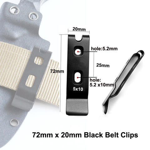 Holster de ceinture à ressort en métal, 2, 72mm x 20mm, Clip de gaine pour Kydex avec vis ► Photo 1/4