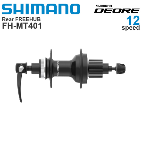 SHIMANO DEORE 12 Vitesses FH-MT401-Arrière ROUE LIBRE-MICRO SPLINE - CENTER SERRURE de Frein À Disque-fixation Rapide-135mm O.L.D. d'origine ► Photo 1/1