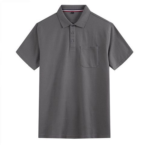 Polo pour hommes, nouvelle mode, hauts à manches courtes, confortable, grande taille, à poche, 6XL 7XL, 8XL ► Photo 1/6