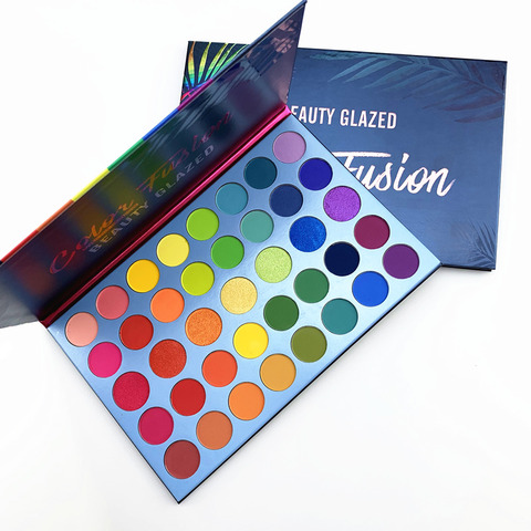 Beauté émaillée 39 couleurs Fusion maquillage fard à paupières Palette surligneur miroitant maquillage Pigment fard à paupières Palette cosmétiques ► Photo 1/6