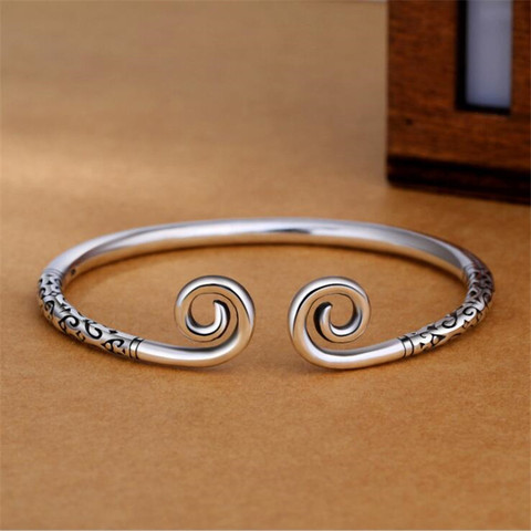 Bracelets Wukong en argent Sterling 925, magnifiques, exquis, bijoux, non allergiques, serrés, SB201 ► Photo 1/6