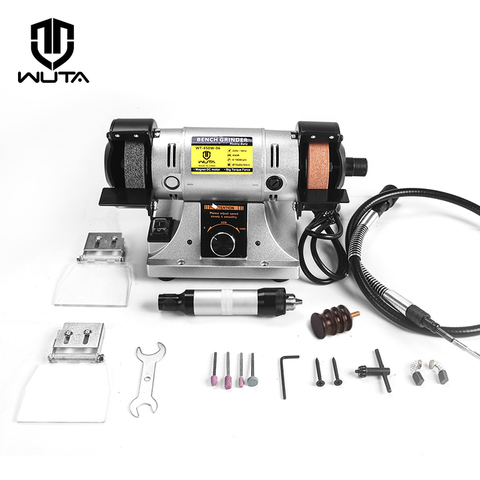 WUTA cuir bord brunissage rectifieuse artisanat outil ciseau couteau polissage Machine 450W métal, acier, bois polisseur aiguiseur ► Photo 1/6