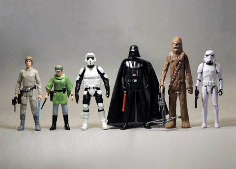 Lot de 6 figurines de soldats du premier ordre, Luke Leia Vader, 3.75 pouces ► Photo 1/1