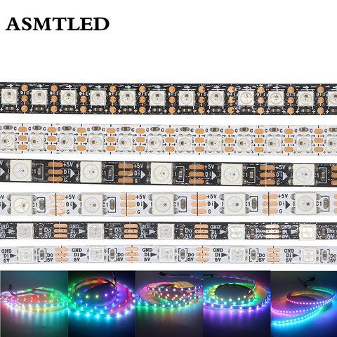 Cc 5V étroit 4mm 5mm 8mm WS2812B Led bande lumineuse WS2812 5050 3535 RGB individuellement adressable Pixel rayure 0.5M 1M 2M ► Photo 1/6