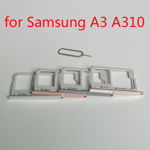 Plateau De Carte SIM support pour samsung A3 2016 A310 Galaxy A310F A310M A310Y D'origine Logement de Téléphone Nouveau Micro SD Adaptateur De Carte SIM Fente ► Photo 1/2