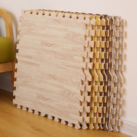 Tapis de jeu en mousse épaisse pour bébés, tapis de jeu pour enfants, tapis en bois pour verrouillage, exercice rampant, sol ► Photo 1/6