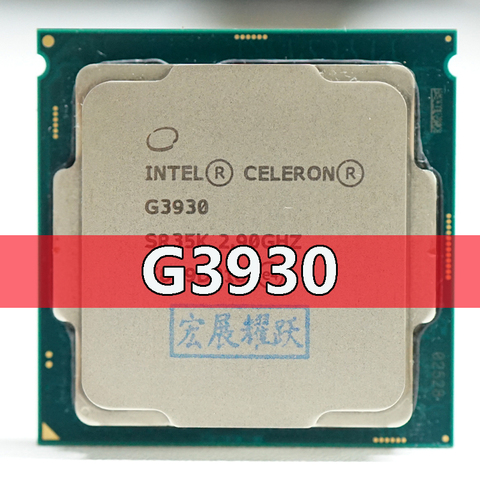 Processeur Intel Celeron G3930, LGA1151, 14 nanomètres, Dual Core, 100%, ordinateur, fonctionne correctement, processeur d'ordinateur de bureau ► Photo 1/3