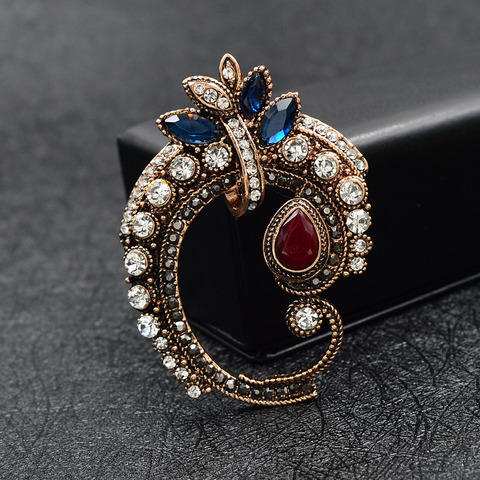 CINDY XIANG – broche rétro en strass pour femmes, Vintage, mode, perle rouge, broche, bijoux, 2 couleurs disponibles, bon cadeau ► Photo 1/6