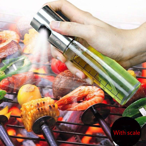 Cuisine cuisson acier inoxydable huile d'olive pulvérisateur huile vaporisateur vide bouteille vinaigre bouteille huile distributeur cuisson salade BBQ WF713110 ► Photo 1/6