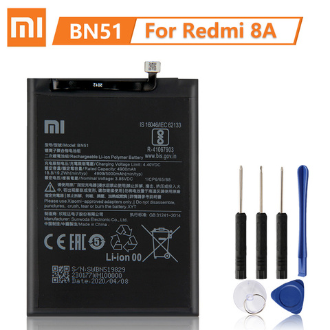 XiaoMi – batterie de remplacement BN51 pour téléphone portable, 100% mAh, pour Xiaomi Redmi 8, 8A, 5000 ► Photo 1/6