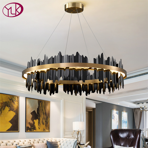 Lustre led moderne pour salon lampe suspendue ronde de luxe décoration de la maison luminaires salle à manger chambre éclairage led ► Photo 1/6