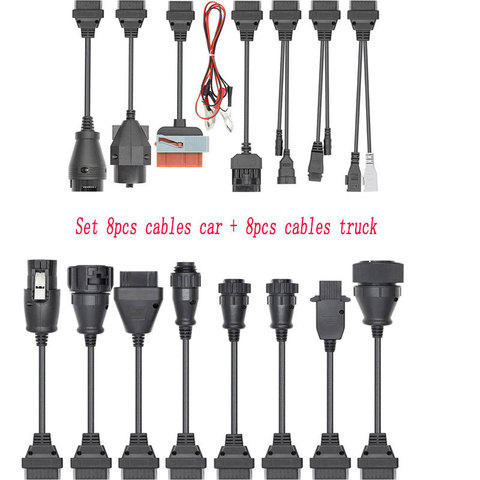 Ensemble complet de câbles de voiture, 16 pièces, OBD, OBD2, pour camion, pièces Delphis, câble de scanner ► Photo 1/6