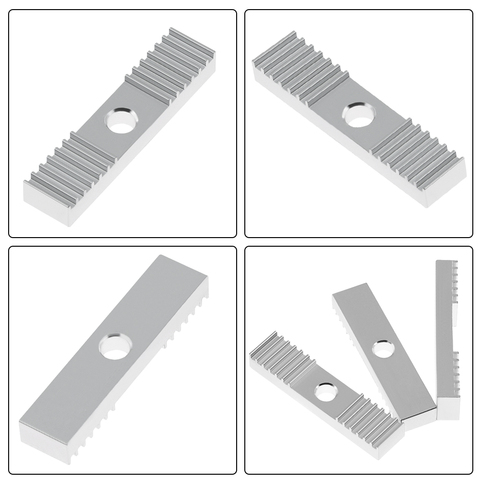 2 pièces en alliage d'aluminium pas de dent 2mm feuille d'aluminium Reprap GT2 courroie de distribution pièce de fixation pince fixe pince 9*40mm CNC pour imprimante ► Photo 1/6