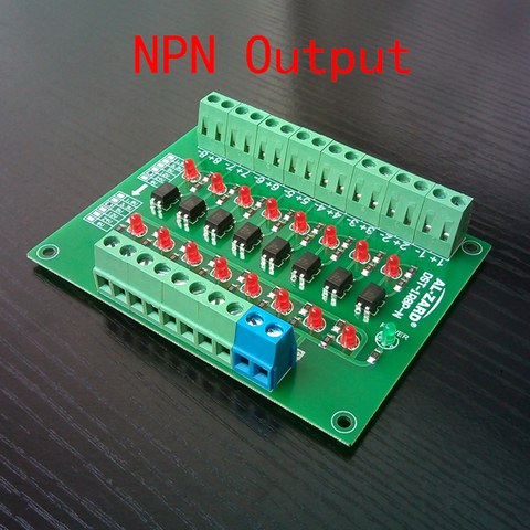 Carte d'isolation optocoupleur 8 canaux, Module isolé PLC, carte convertisseur de tension de niveau de Signal 8 bits 1.8V 3.3V 5V 12V ► Photo 1/6