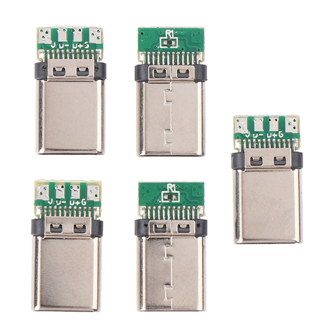 Connecteur de prise à souder 5A 30V USB 3.1 type-c mâle, 5 pièces ► Photo 1/6