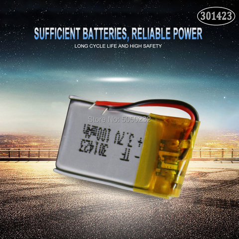 1pc véritable 3.7V lithium batterie 301423 Bluetooth casque 100MAH pour MEIZU MP3 haut-parleur 031423 universel core ► Photo 1/5