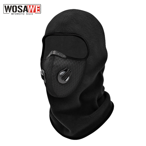 Masque facial complet pour moto d'hiver, cagoule polaire coupe-vent, ski, motocross, chapeau chauffe-cou, casque de ski ► Photo 1/6