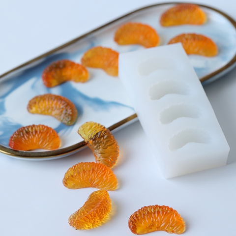 Moules de Silicone de pétale Orange 3D pour la bougie de savon faisant le moule de cuisson de Dessert ornements d'aromathérapie décoration de la maison ► Photo 1/5