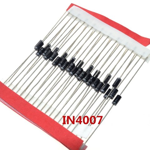 100 pièces 1A 1000V Diode 1N4007 IN4007 DO-41 IN4001 50V IN4002 100V IN4003 200V IN4004 400V REDRESSEUR DE SILICIUM EN PLASTIQUE IN4148 ► Photo 1/1