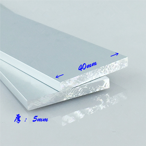 Plaque d'aluminium 6063-T5, épaisseur d'oxydation de l'alliage d'aluminium de 5mm x 40mm de longueur à 100mm, largeur de 5mm ► Photo 1/1