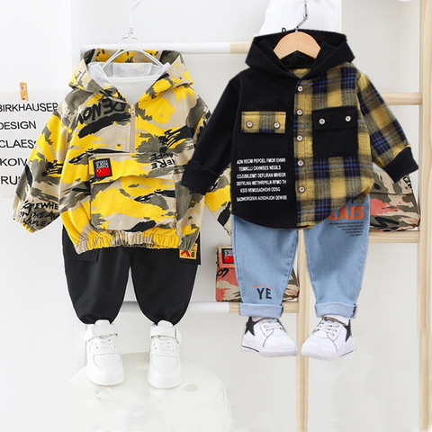 Nouveaux enfants vêtements bébé garçons Costume lettre survêtement hauts pantalons enfants printemps garçons tenues filles ensemble infantil nouveau-né 2 pièces ► Photo 1/6