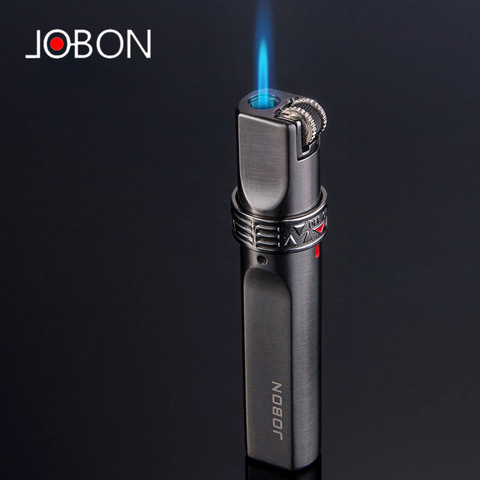 JOBON-briquet Jet torche à gaz | Coupe-vent, briquet métallique à rayures 1300 C, Butane, accessoires pour cigarettes ► Photo 1/6